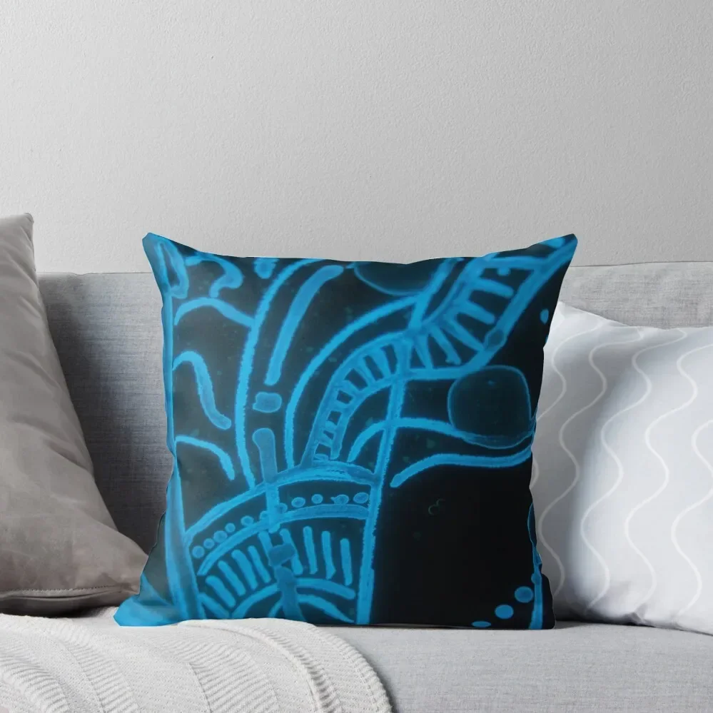 

Glowing Bacterial Art - Abstract Throw Pillow Pillow Cases Luxury Cushion Cover Anime Pillows Aesthetic Pillow