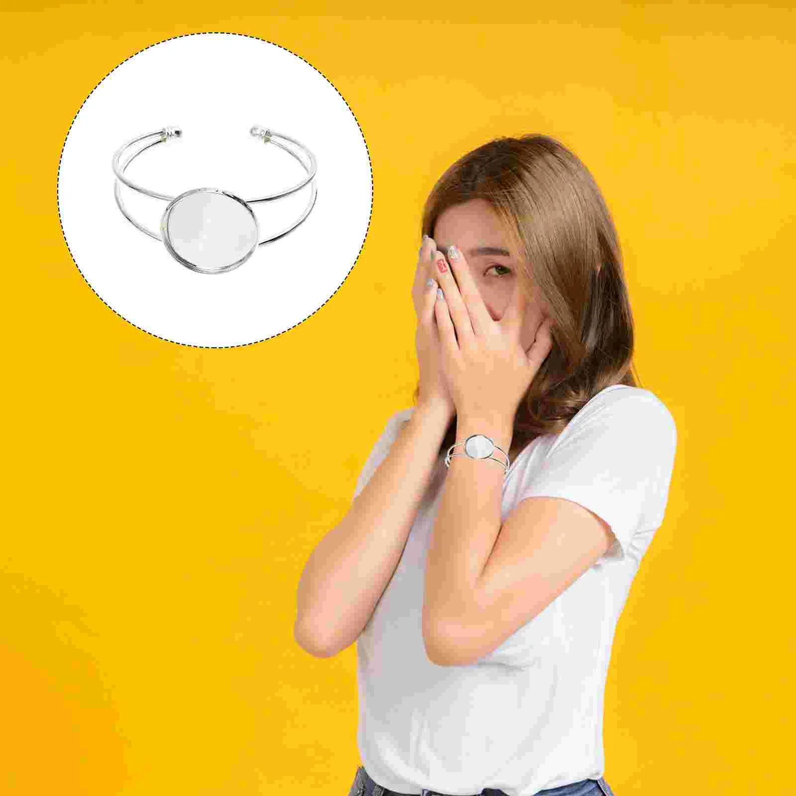 10 Pcs Copper Bracelet Base Kits Blank Bezel Materials Home Craft Supplies Jewelry Making Tools Customizable