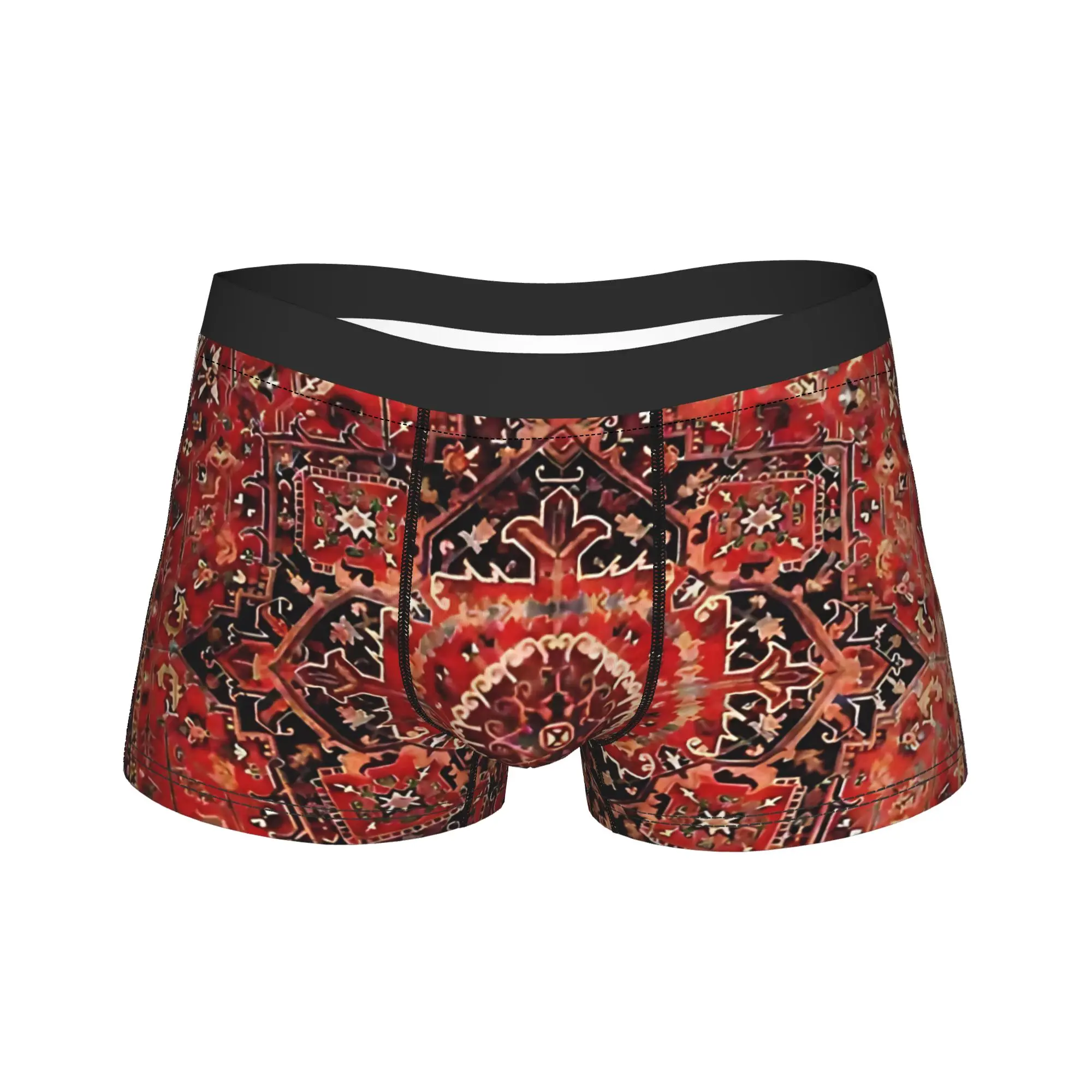 

Мужские трусы-боксеры Heriz с винтажным персидским принтом в стиле бохо, мягкие, модные, больших размеров