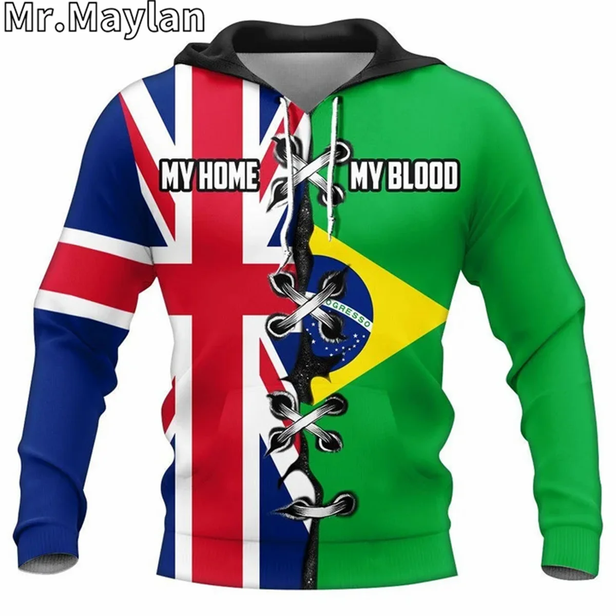 PERSONALIZED BRAZIL FLAG 3D Printed Jacket Men/women Hoodie Unisex Casual Streetwear Sweatshirts Pullover Sudadera Hombre JK077