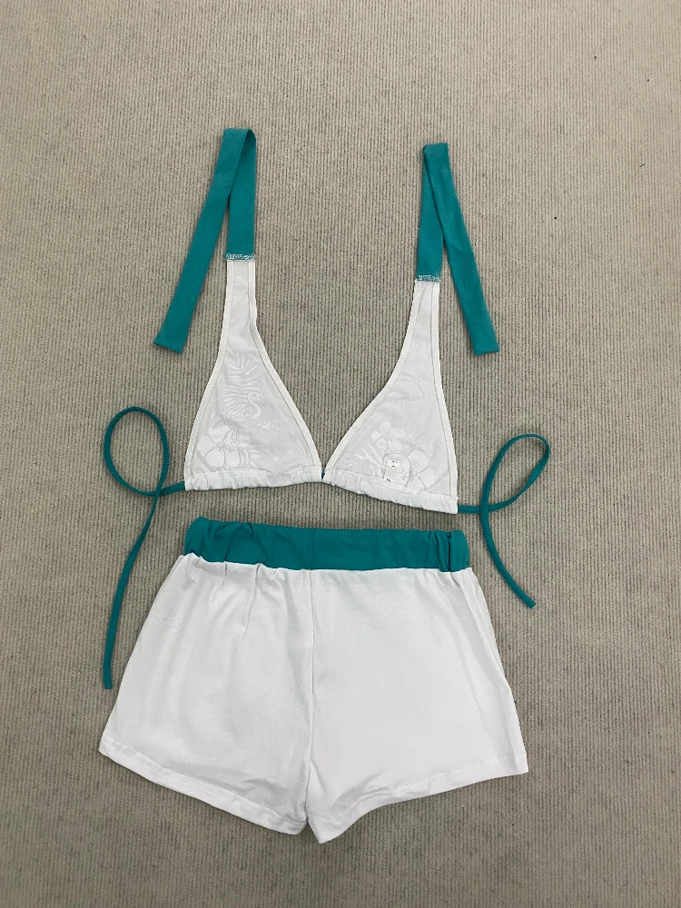 

Y2K Винтаж Harajuku Эстетика Сексуальный Банни с цветочным принтом Топ Мода Классический без подушечек для бюстгальтера Симпатичный купальник в стиле сплит для женщин