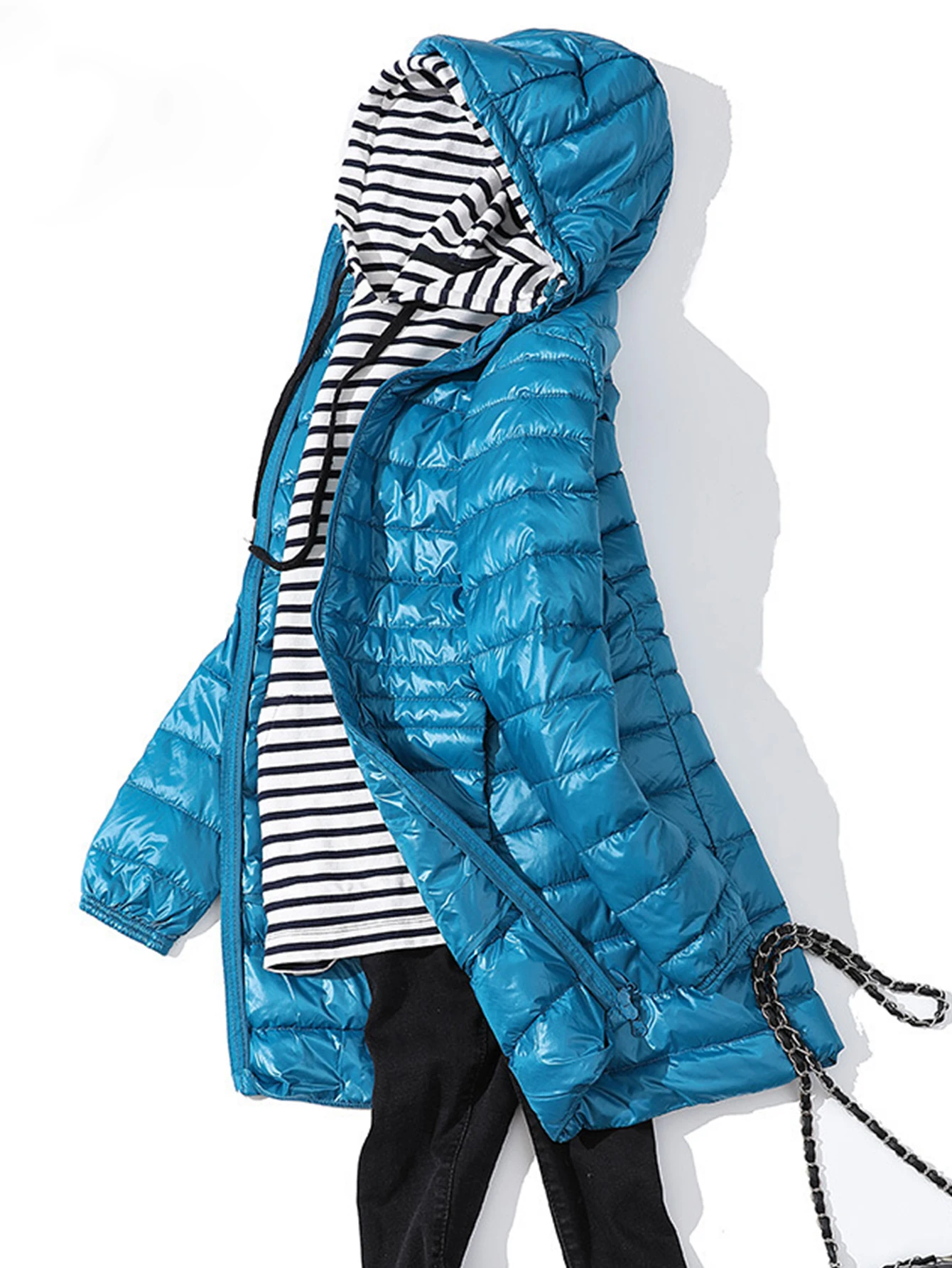 سترة نسائية كاجوال بتصميم دافئ معطف دافئ عصري بدون ديكور للأنشطة الخارجية