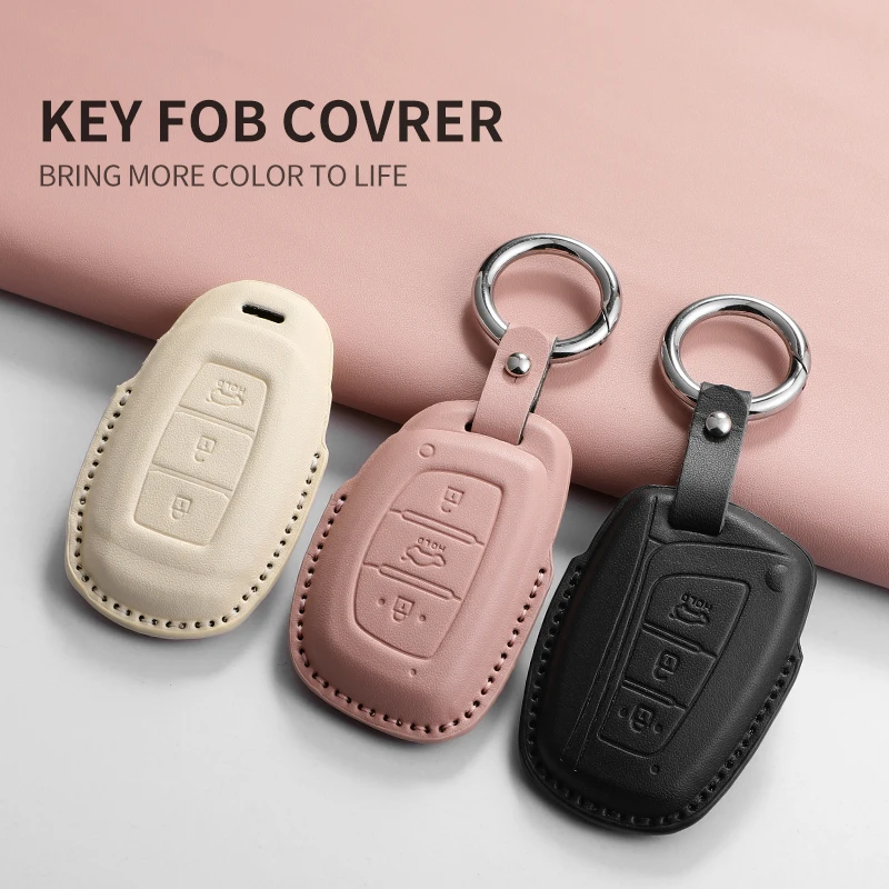 Car Key Fob Cover Fits For Hyundai Sonata,Elantra,Tucson L,Santa Fe,Mufasa, Elantra HD, Elantra Lingdong, ix35 Remote Key Protec
