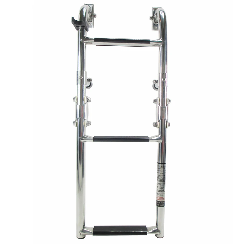 Marine Stainless Steel Telescopic Ladder 3 Step Boarding Ladder Under Platform Ladder Yacht Boat Accessories Step Folding Ladder