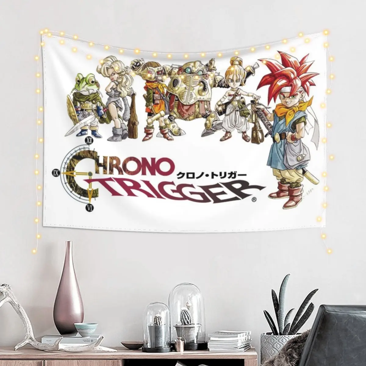 Chrono Trigger Logo Tapestry Wall Hangings Decoration Wall Decoration Items On The Wall Tapestry