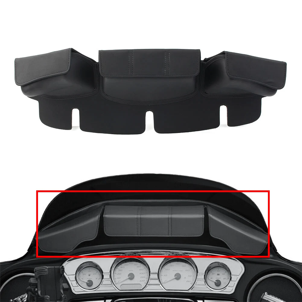 

Сумка для обтекателя мотоцикла в стиле поп, сумка для лобового стекла, 3 кармана для Harley Touring Electra Street Glide FLHX 2014 2015 2016 2017 2018 2019