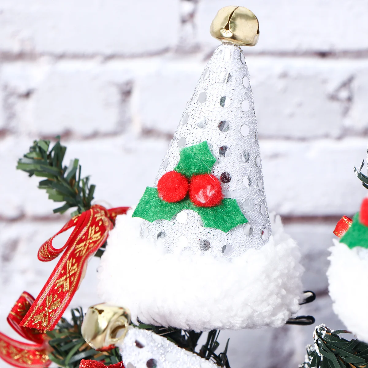 

3 Pcs Christmas Hat Hairpin Sequin Barrettes Sequins Clips Party Accessories Alligator