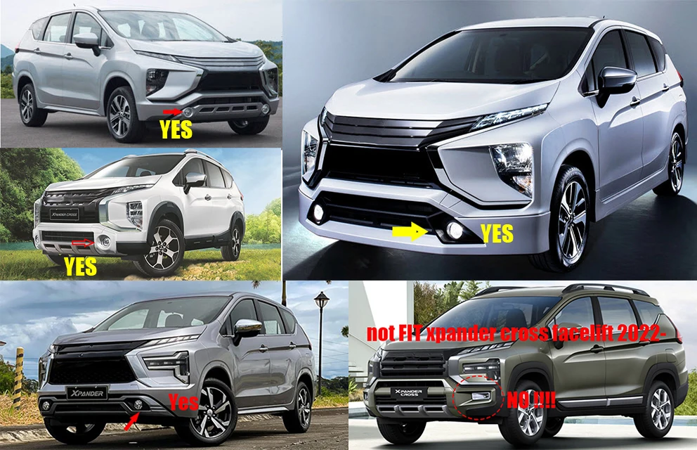 Led Fog Lights Lens for Mitsubishi Xpander NC1W 2017 2018 2019 2020 2021 2022 COB Angel Eye DRL Devil Eyes Daytime Running Light detail image 1