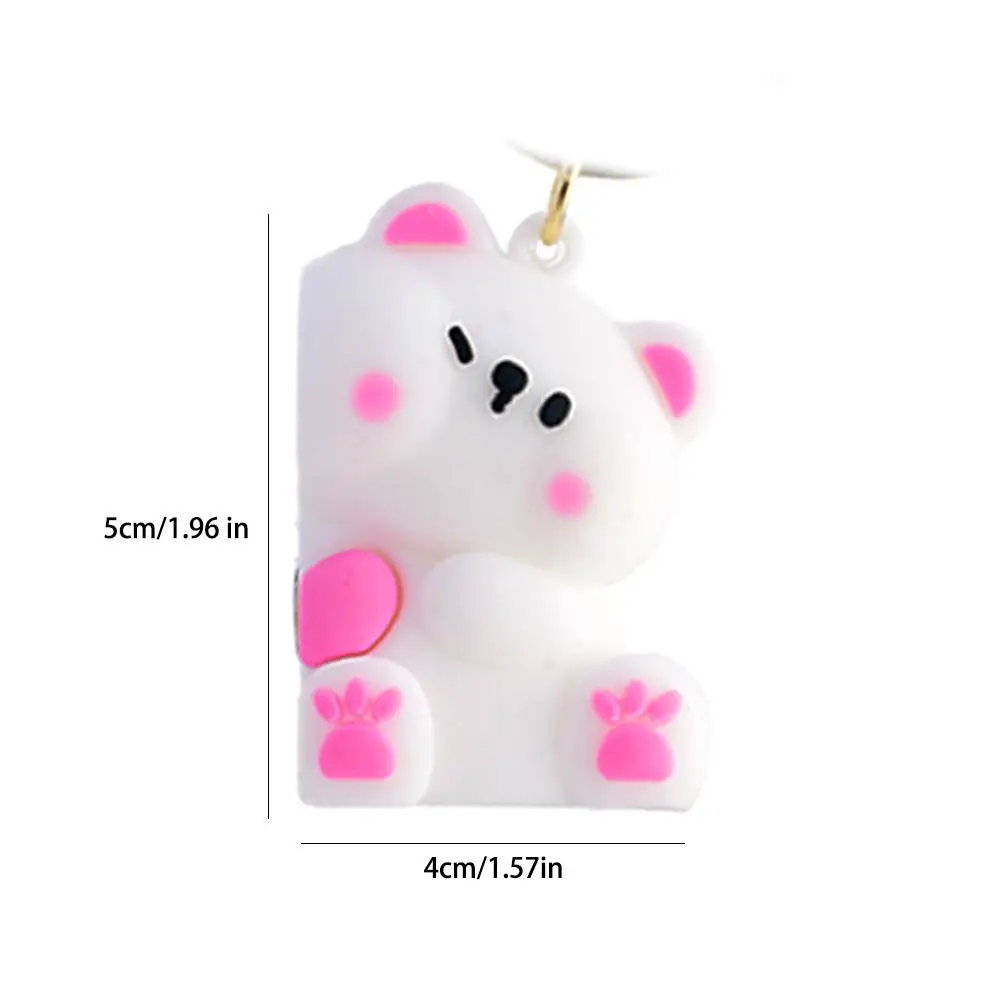 Cute Teddy Bear Magnetic Keychain For Love Couple Small Cartoon Bear Mutual Attraction Pendant Birthday Gift For Lover Couple