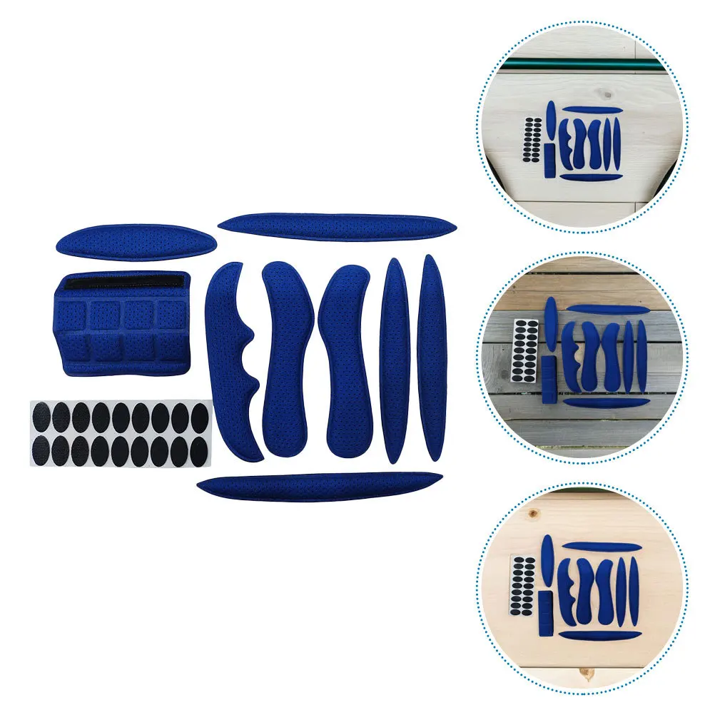 

2Sets Cycling Padding Kit Breathable Sponge Pads Shock Absorbing Replacement for Bike Motorcycle Inner Liners