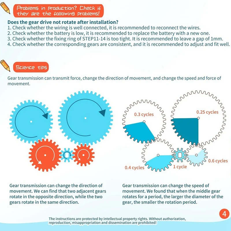 De madeira engrenagem elétrica roda ciência experimento, tecnologia Puzzle Kit, aprendendo material educativo como Mostrado para Crianças, DIY