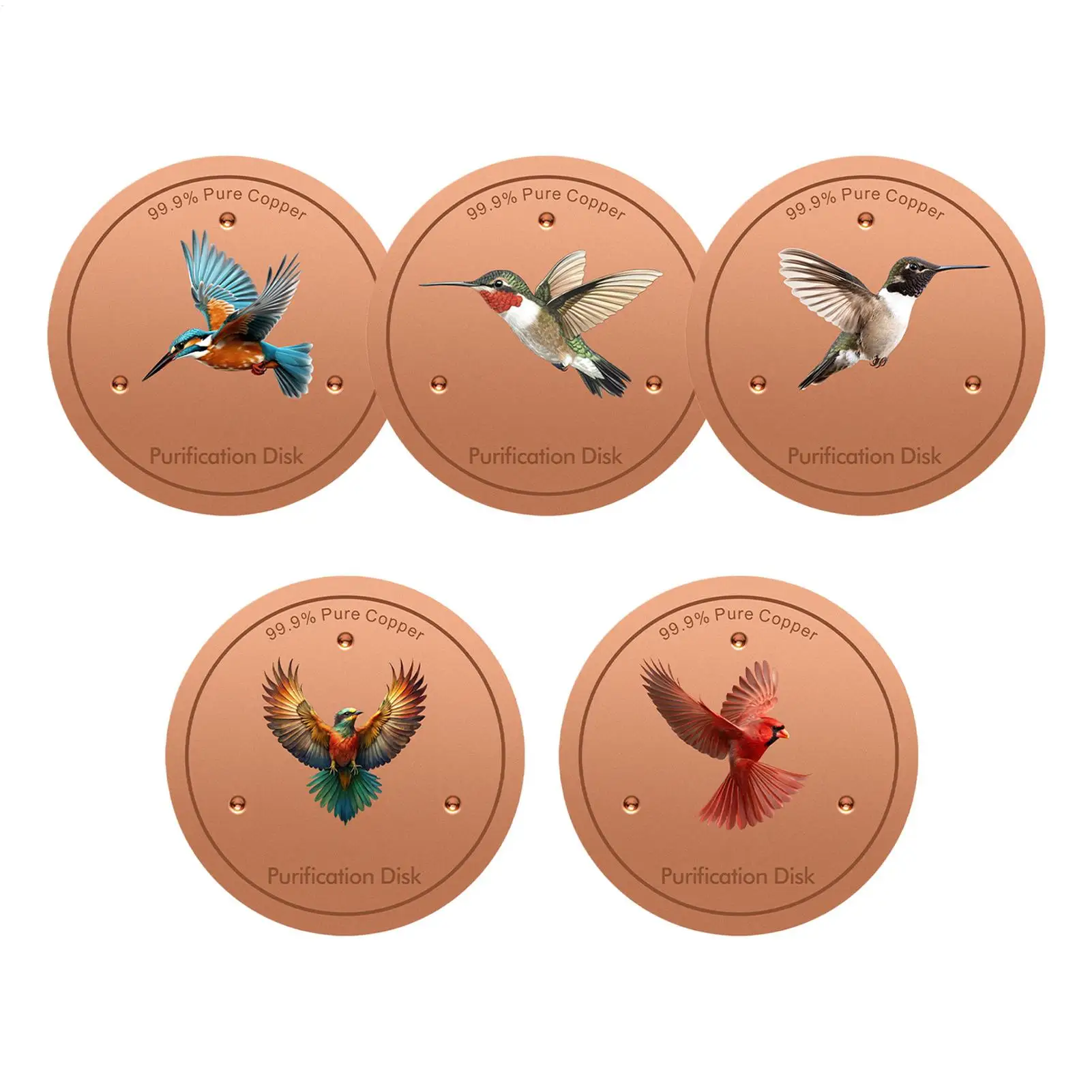 Copper Plate For Bird Bath 10cm Water Cleaning All-Season Copper Bird Bath Purification Disk For Outdoor Garden Backyard Pond
