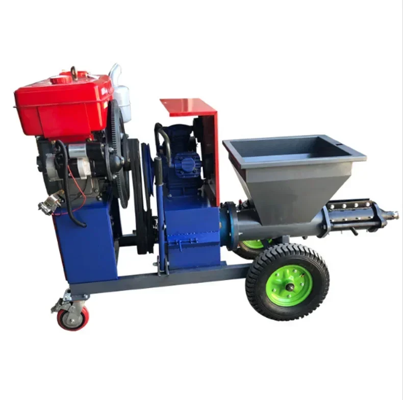 New Electric 220v/380v Cement Mortar Spraying Machine Indoor Outdoor Wall Plastering Automatic Gypsum Spraying Machine Powder Wa