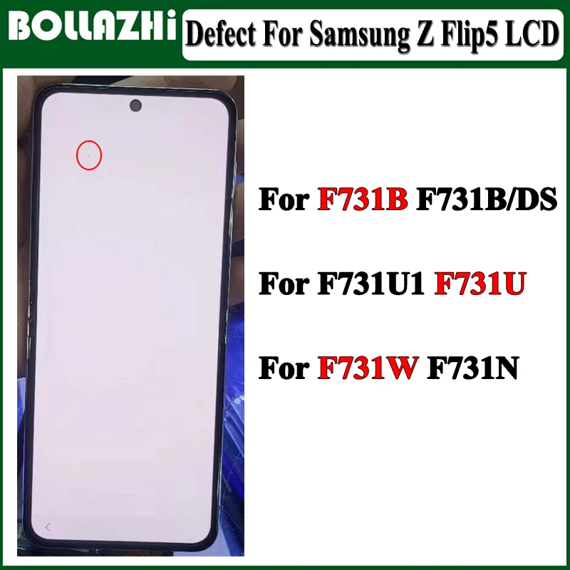 Defect LCD For Samsung Z Flip 5 F731B Display Touch Screen Assembly For Z Flip5 5G LCD SM-F731B F731U Display