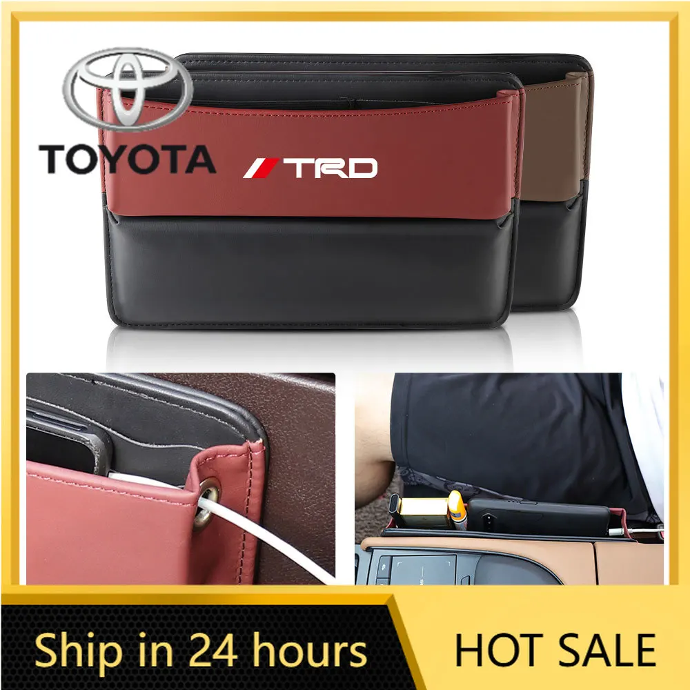 

Наклейки для автомобиля Toyota 2026: Новый органайзер-карман для хранения в зазоре сиденья (для карт, телефона, ключей) для Toyota C-HR, Camry, RAV4, Ya