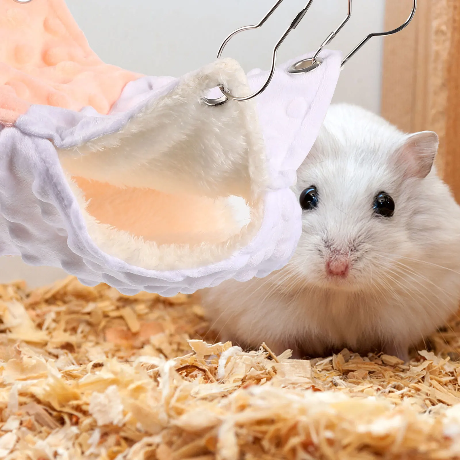 أرجوحة صغيرة دافئة للحيوانات الأليفة مريحة معلقة سرير للهامستر خنازير غينيا شينشيلا يستريح عش أربعة مواسم أرجوحة #1