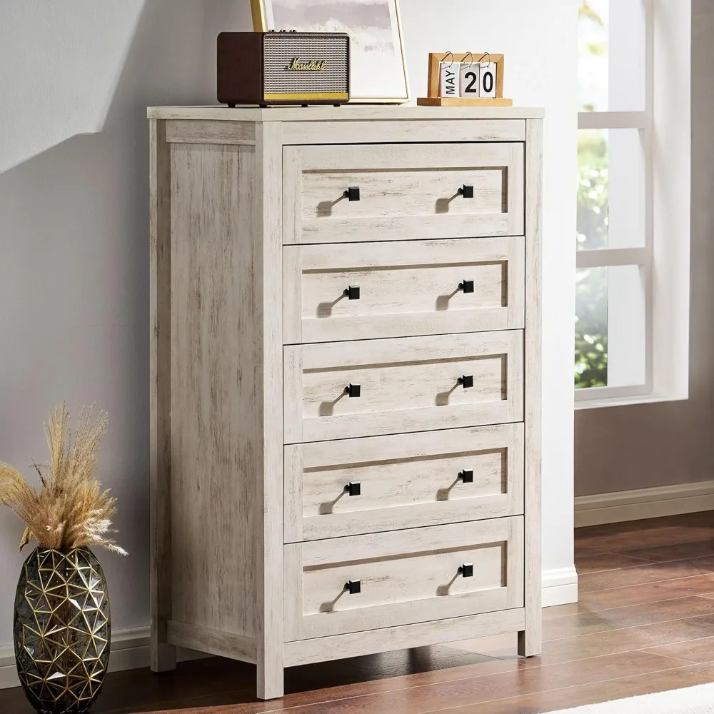 VanAcc 5 Drawers Dresser for Bedroom, 48