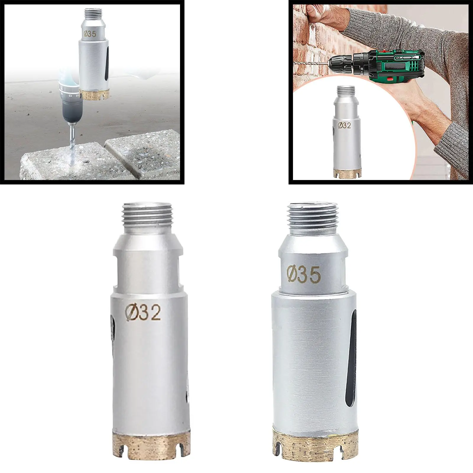 

Diamond Holes Saw DIY Tool 1/2 Gas Male for Granite Stone Porcelain Pots