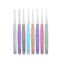 8-piece color clear crochet hook kit ABS Ergonomic crochet DIY knitting tool