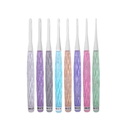 8-piece color clear crochet hook kit ABS Ergonomic crochet DIY knitting tool