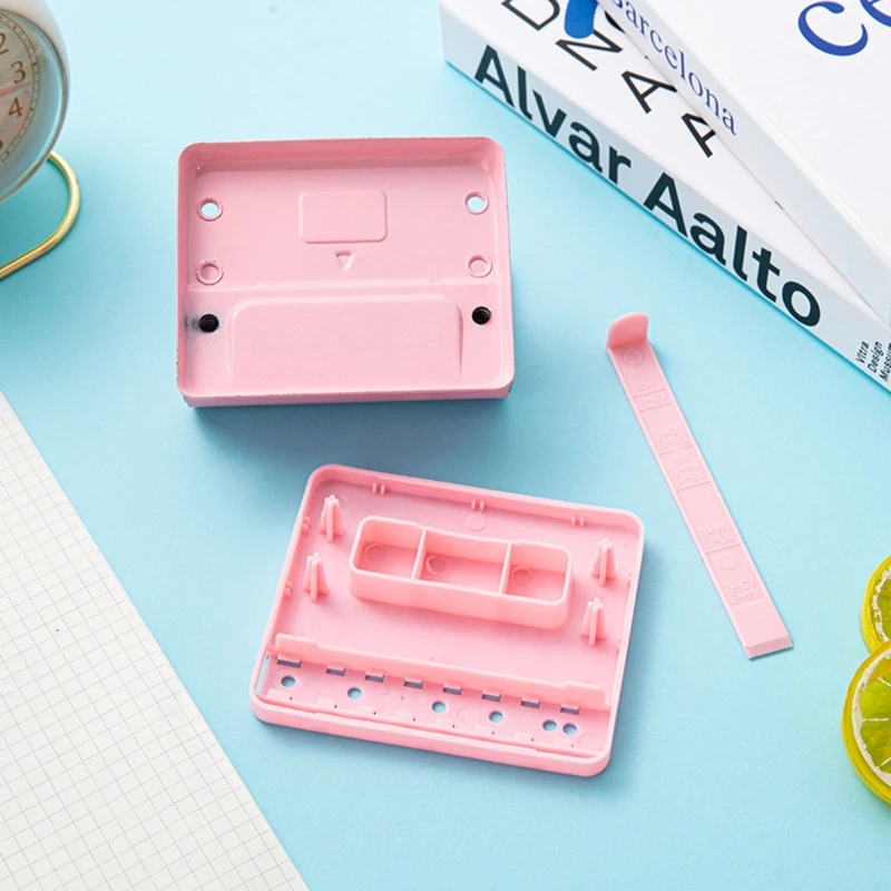 2-Hole Paper Puncher with Adjustable Alignment Guide Ruler Chip Tray