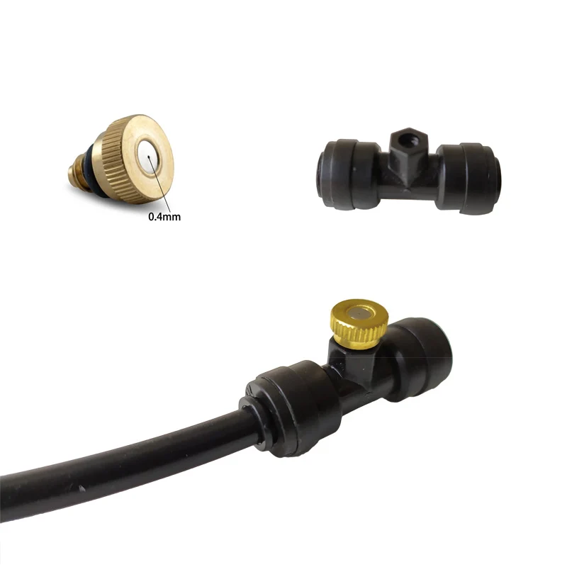 1/4\'\' Low Pressure Outdoor Misting Quick Pushing Connector 3/16\'\' UNC For Garden Water Spray 20 Pcs