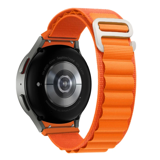 Correa de nailon Alpine Loop para Samsung Galaxy Watch 5, 40mm, 44mm, Watch 5 Pro, 45mm, Correa clásica sin huecos