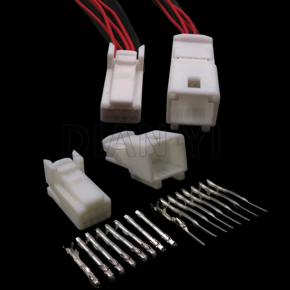 

1 комплект, 8-контактная автомобильная розетка с терминалом переменного тока в сборе для Nissan Auto, мужской и женский док-коннектор, электрический разъем 1565804 -1 1376352 -1