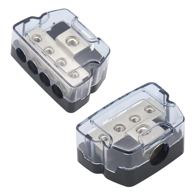 Versatile Auto Electrical Distribution Block 0GA Input 4GA Output with Fittings