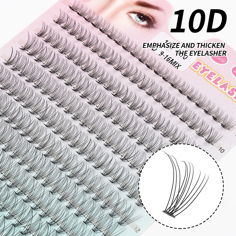 QSTY 280pcs Individual Lash Extensions, 20D Lash Clusters Volume Mix Pack, 9-16mm Mix Lengths 20 Roots CD Curl 0.07mm Thicknes