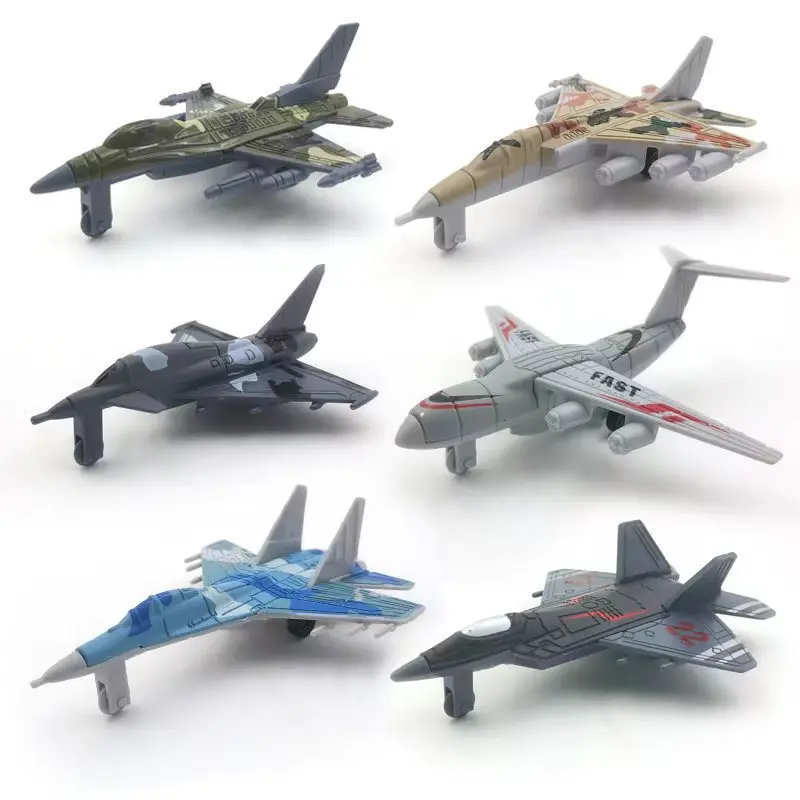 10cm 1:72 ミニ戦闘機セット 6個入り 金属製 ギフト