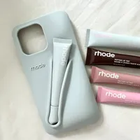 Hot Rhode DIY Lip Gloss Silicone Phone Case for iPhone 11 12 13 14 15 16 Pro Max 16E With Box Lip Gloss Lipstick Cases Design