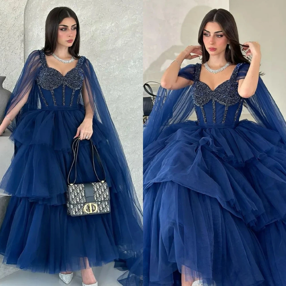 

Prom Dresses High Quality Sexy Sweetheart A-line Layered Tulle Formal Occasion Gown Abito Elegante Donna Cerimonia 이브닝 파티드레스