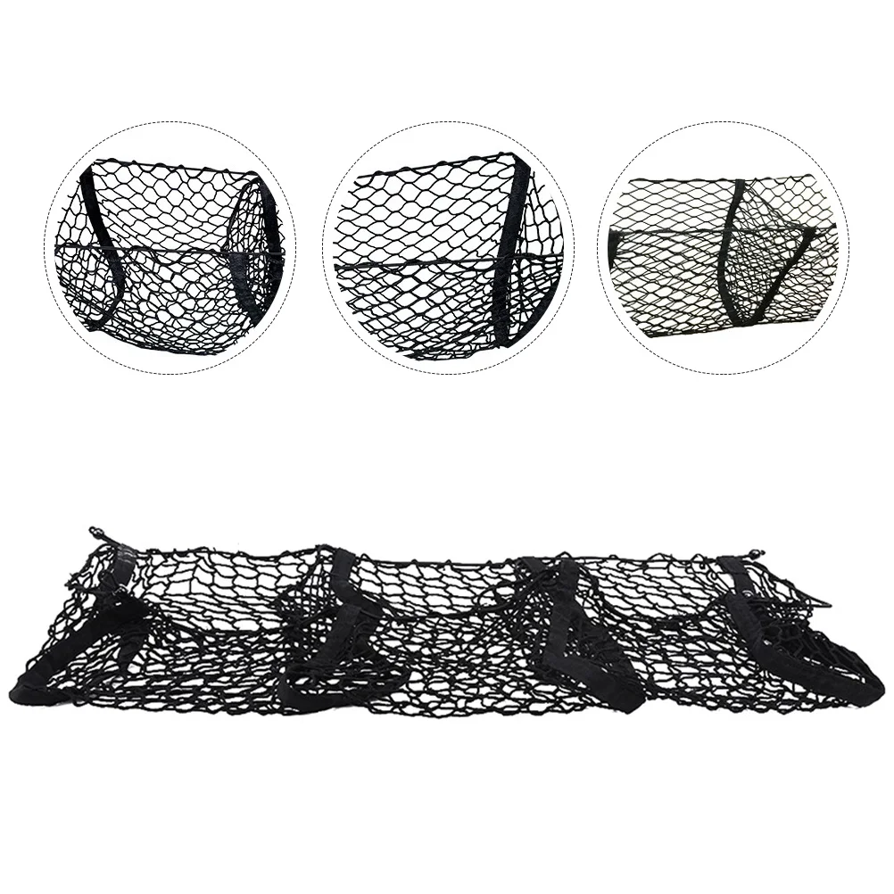 

Premium Car Rear Cargo Net Durable Polyester Trunk Storage Organizer Mesh For Suv Holds Luggage Tools Easy Install Space Saving