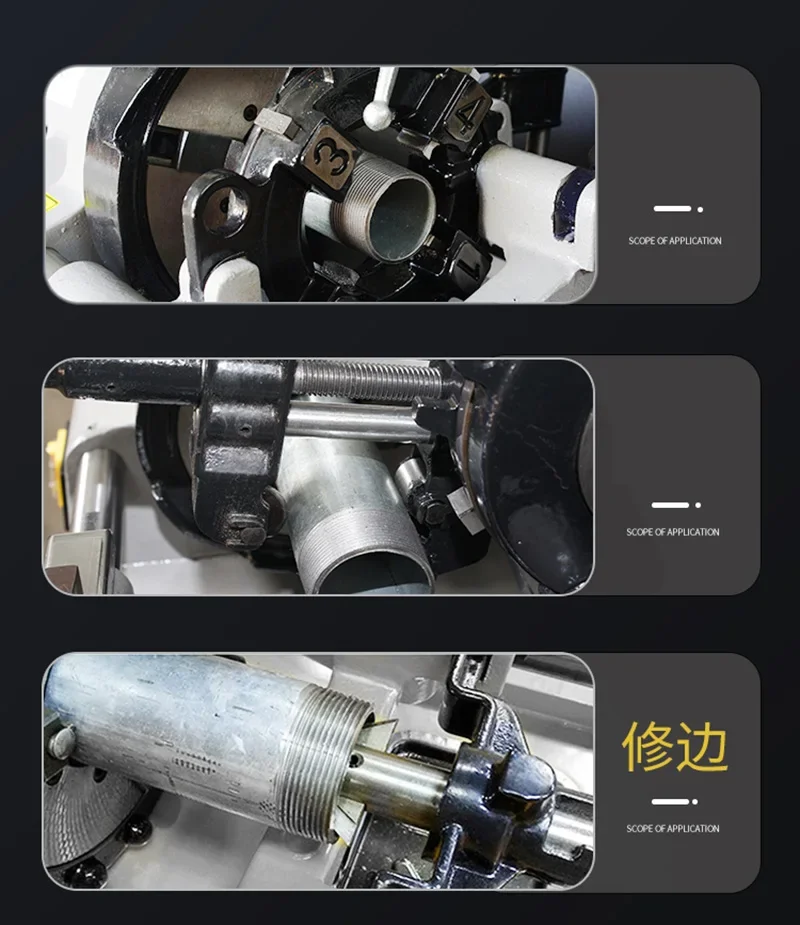 Z3T-100F-B Three-Speed Electric Pipe Threader 2/3/4 Inch Automatic Retracting Knife Steel Water Pipe Threading Machine