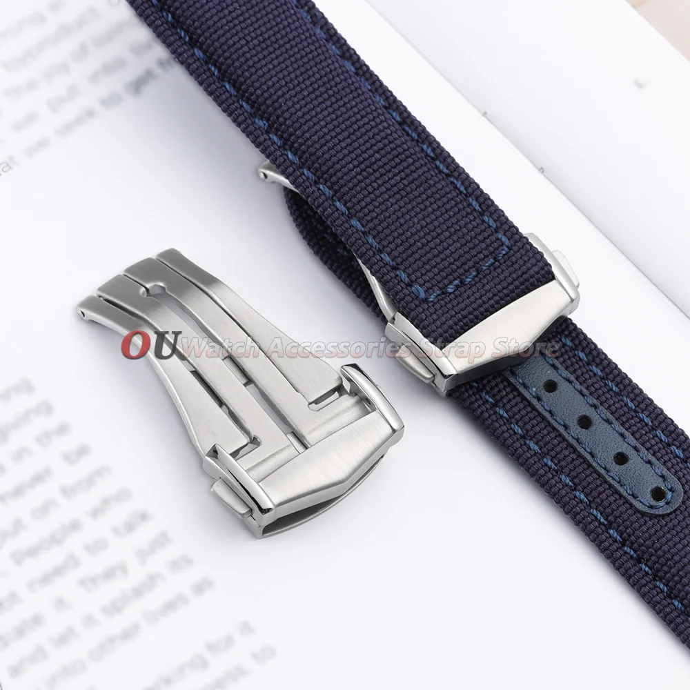 Polierte/Matte Edelstahl-Faltschließen 18mm 20mm für Omega Faltschließe Uhrenarmband-Verschluss für Seamaster Speedmaster – Detail 4