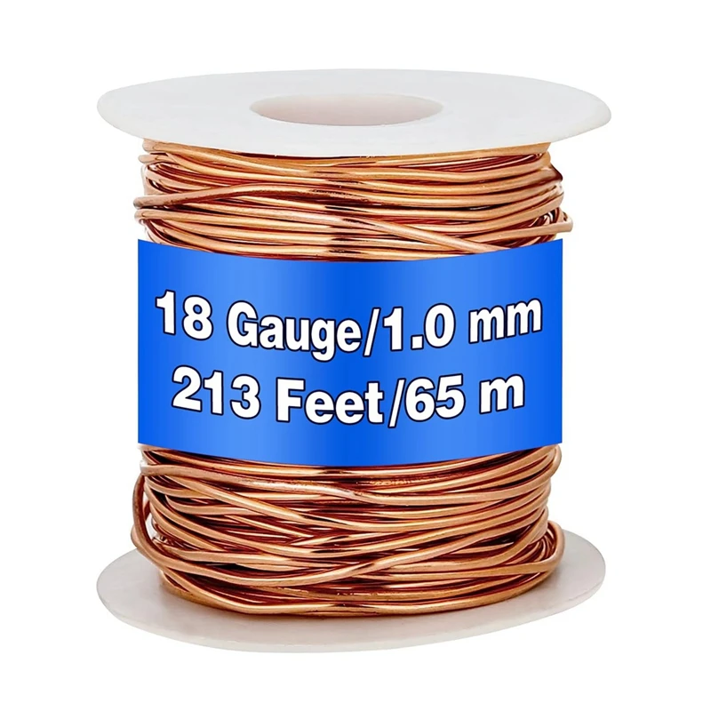 99.9% Dead Soft Copper Wire, 18 Gauge/ 1 Mm Diameter, 1 Pound Spool Pure Copper Wire