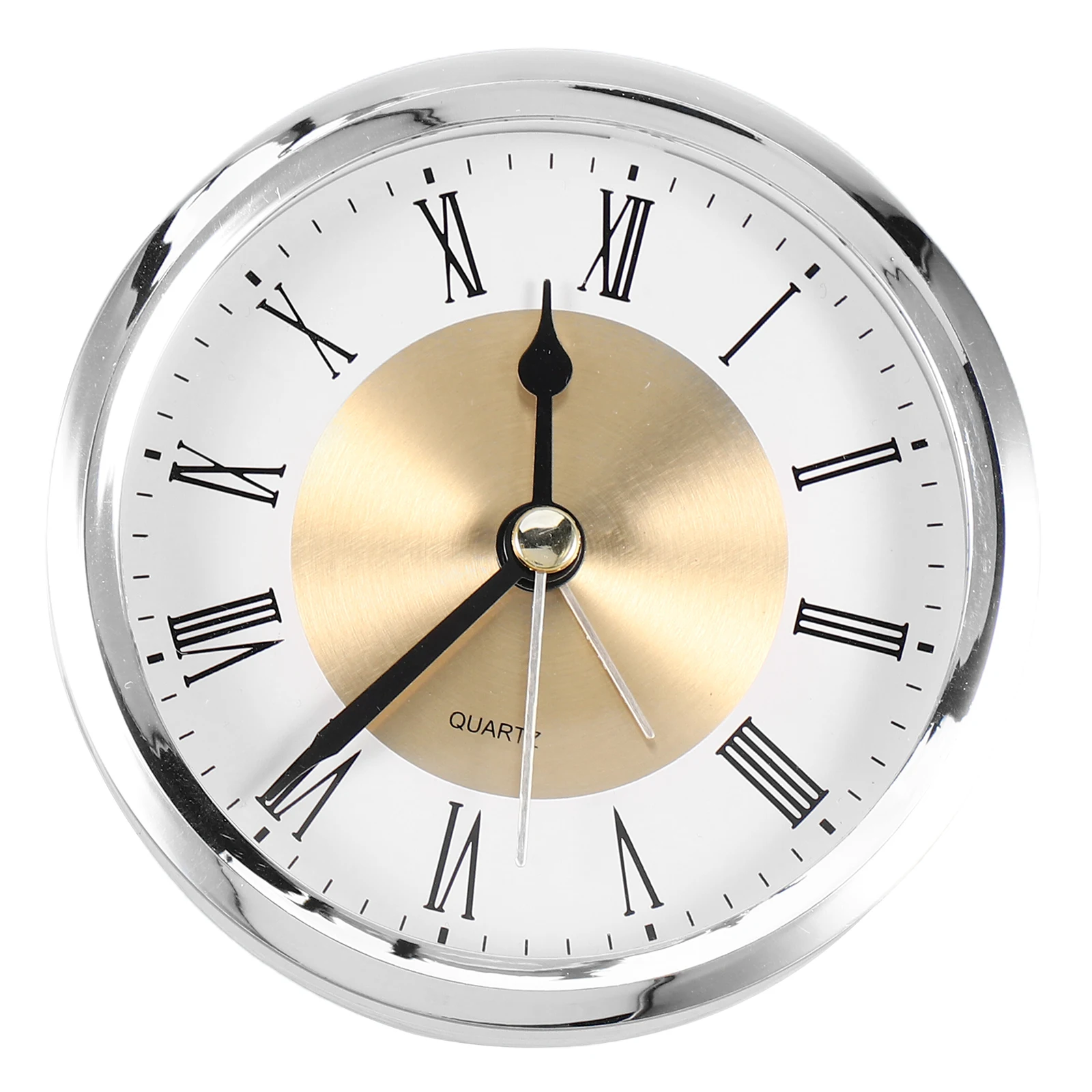 

Quartz Clock Inner Hood Round Crystal Embedding White Office Wall Bedroom Desk Clocks Kids Retro Alarm Liner Precision Stability