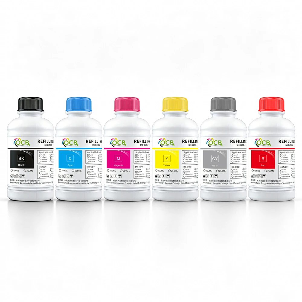 250ML 6Colors Sublimation Ink Heat Press Transfer Ink For Epson Expression Photo HD XP-15000 XP-15080 Printer
