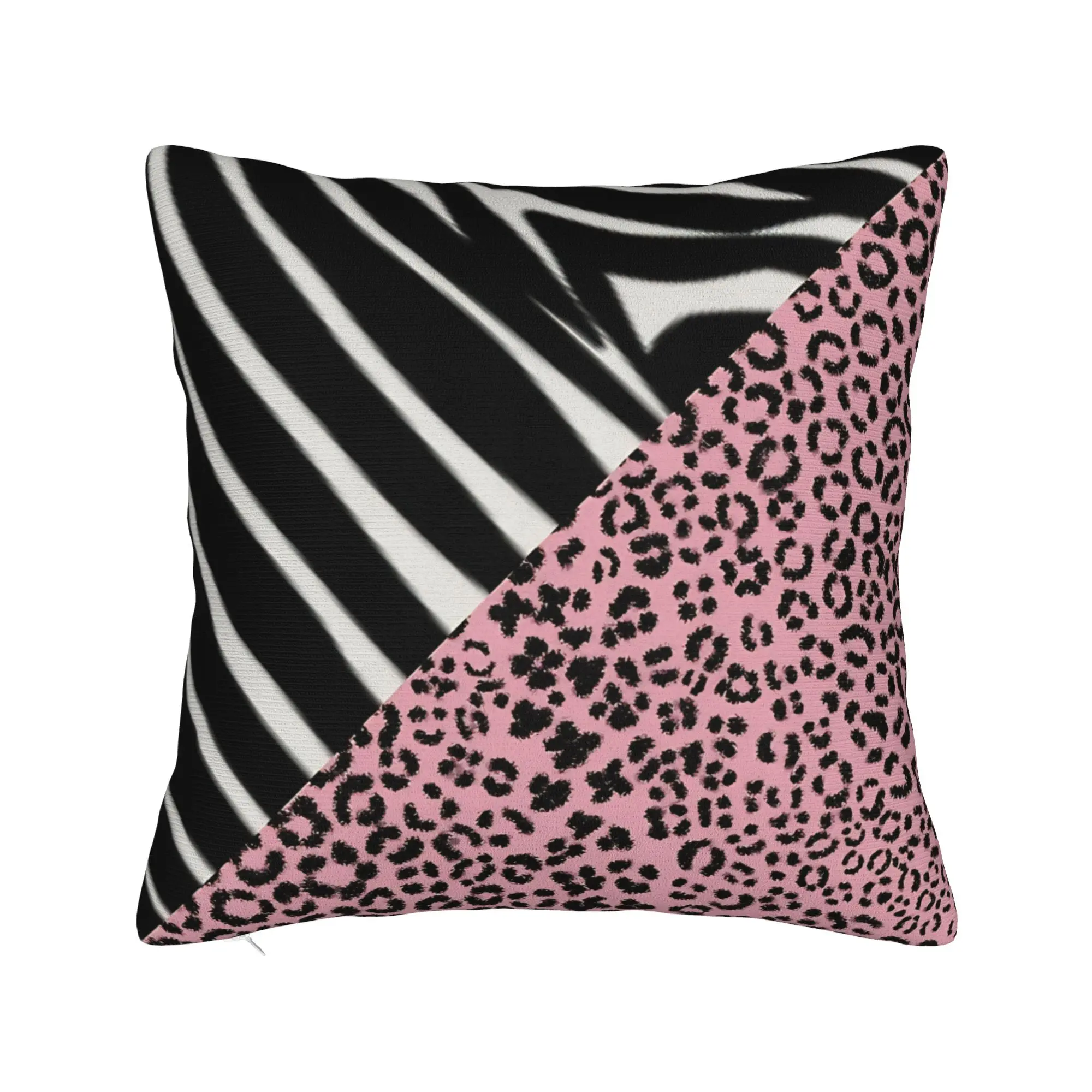 Zebra Leopard Cheetah Pink Pillowcases  Retro Trendy Pillow Case For Sofa Car Home Decor Design Pillow Cover