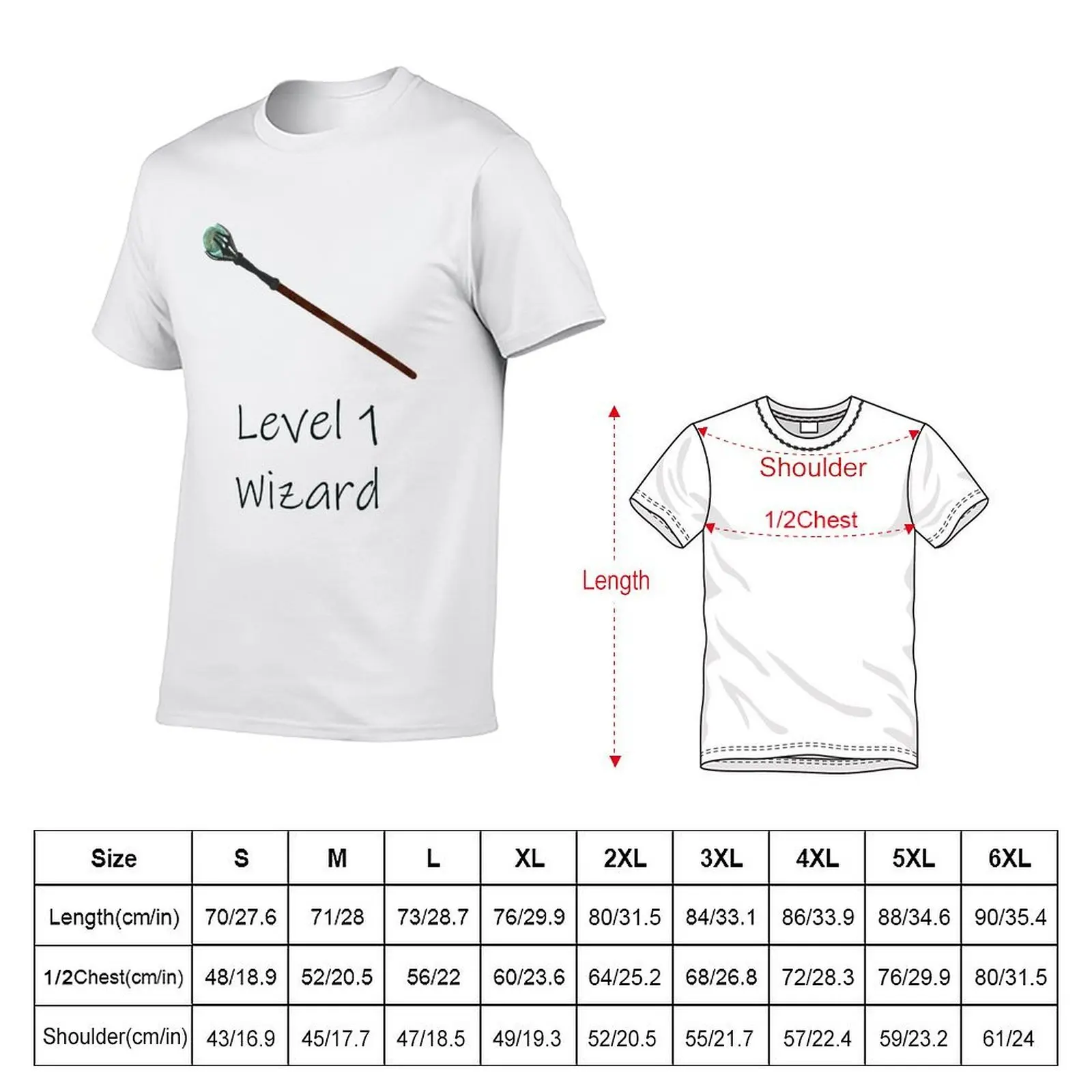 Level 1 Wizard T-Shirt t shirts cotton 100% t shirt custom print T-Shirt