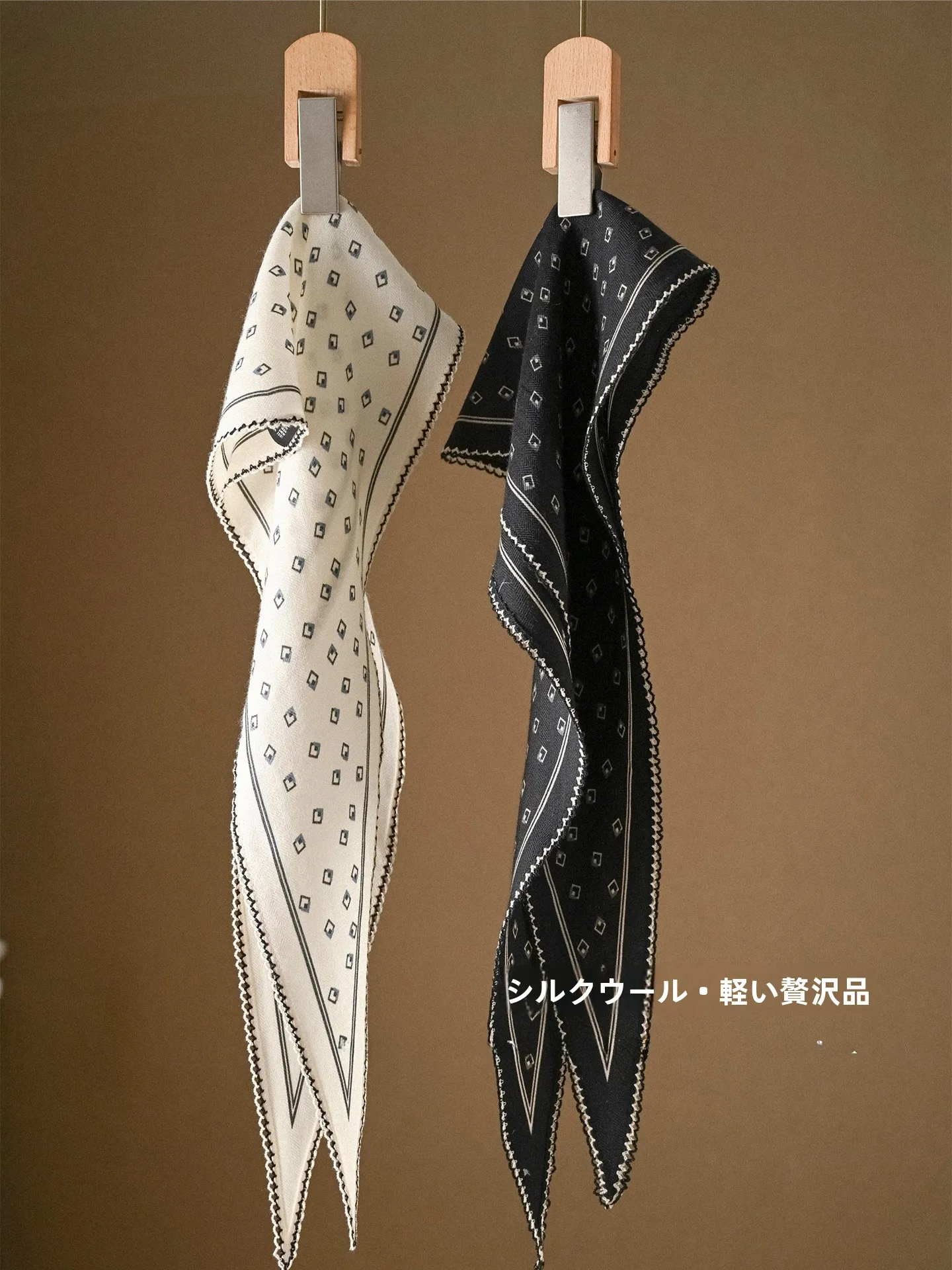 シルクウールスカーフ水玉ダイヤモンドレディース春薄型モデル首保護長方形韓国スタイル多機能アクセサリー