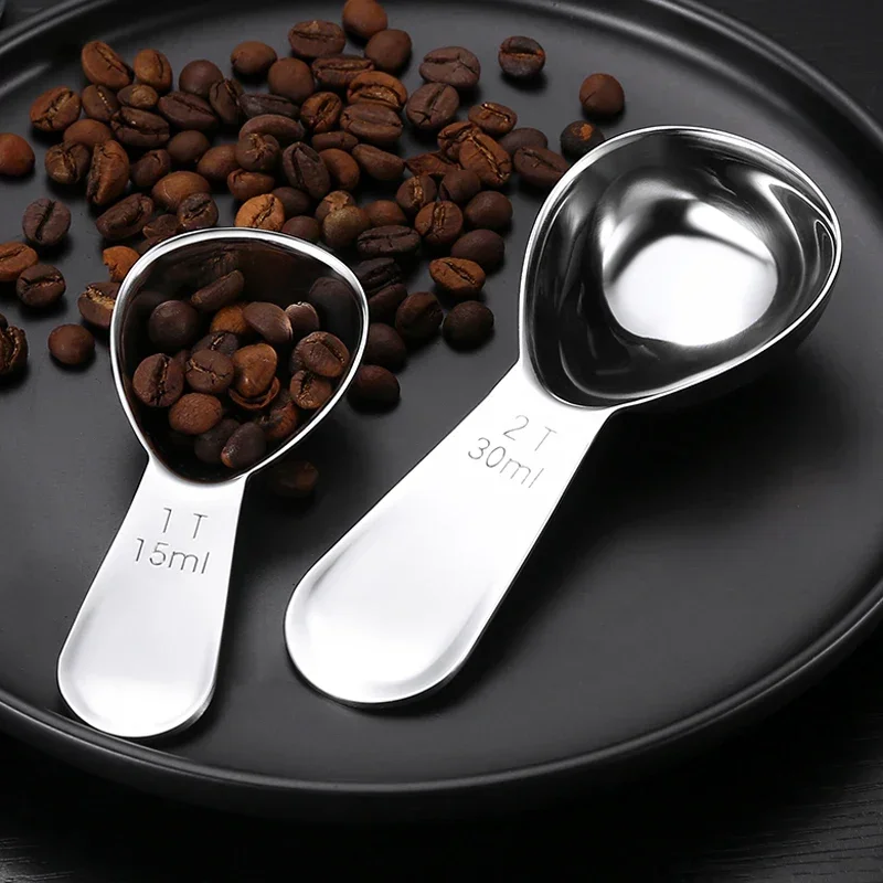 

Coffee Accessories 2Pcs Coffee Scoops Measuring Spoon Coffee Sugar Milk Powder Spoon Stainless Steel Tablespoon Measuring Tools