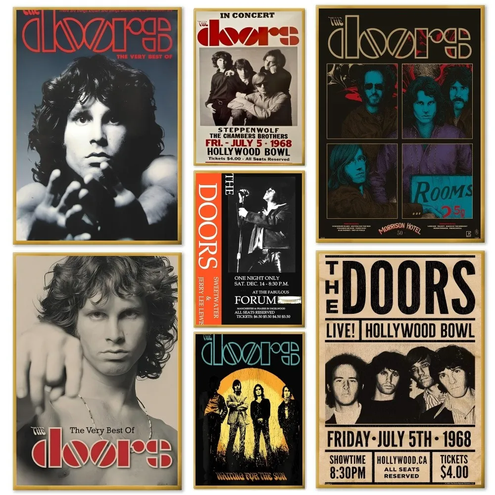 ملصق T-The Doors Jim Morrison Singer لغرفة المعيشة وغرفة النوم والمقهى ديكور فني