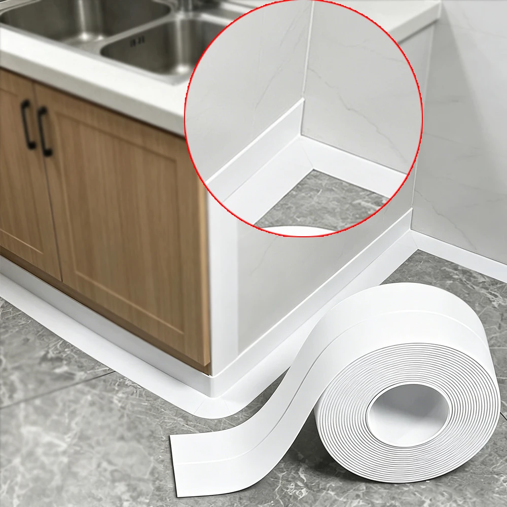 

Caulk Tape, Waterproof Self Adhesive Caulk Strip Sealant Tape for Toilet Base,Bathtub,Kitchen Sink and Wall Edge Protector
