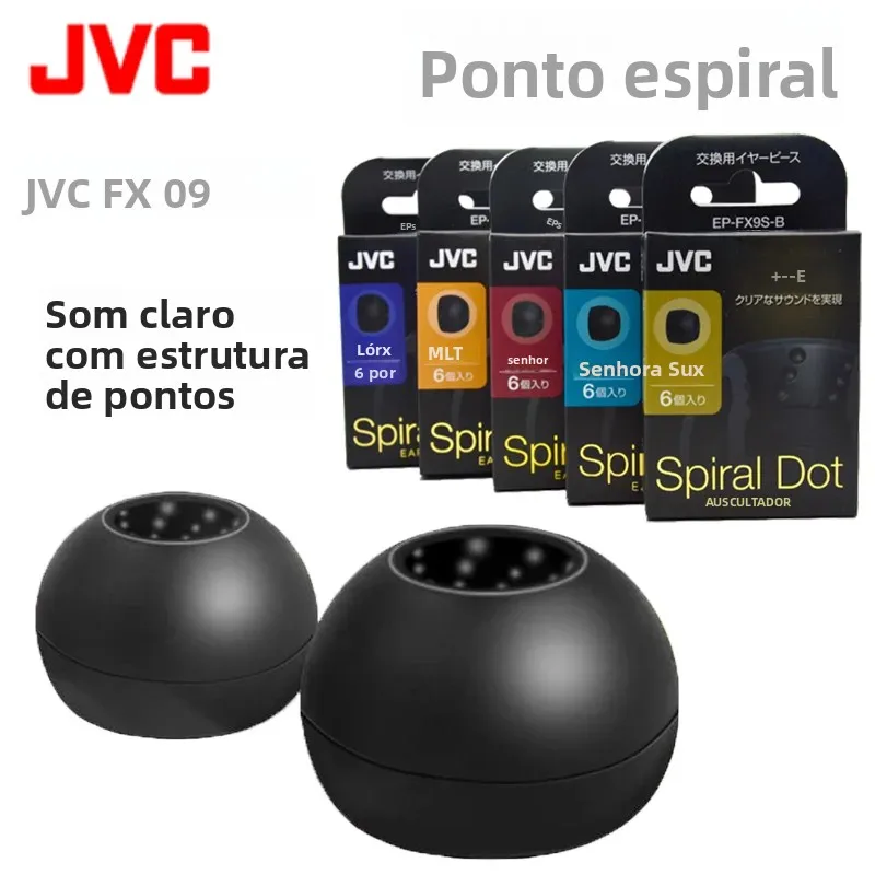 Jvc espiral dot eartips silicone earbud dicas jvc fx9 substituição fones de ouvido dicas fone de ouvido dicas de silicone