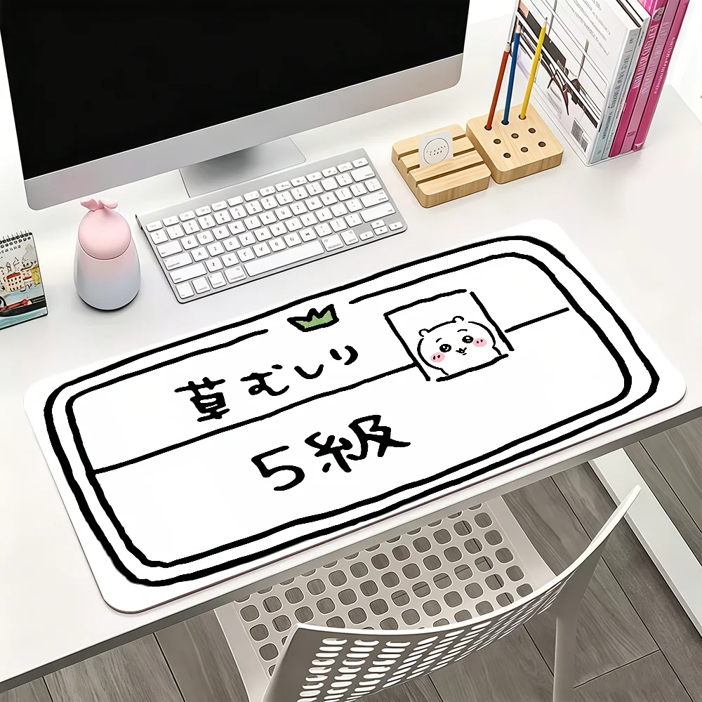 Cartoon C-Chiikawa Weed Control Permit Mouse Pad For Office Gaming And Keyboards Non-Slip Large Waterproof