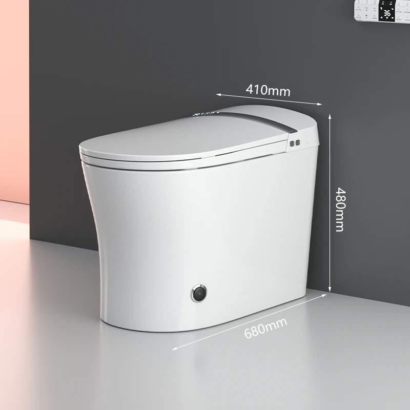 New Water-Saving Toilet-Heated Seat Remote Control Elongated P-trap Rear Washing Radar Sensor Auto Flush Smart Modern