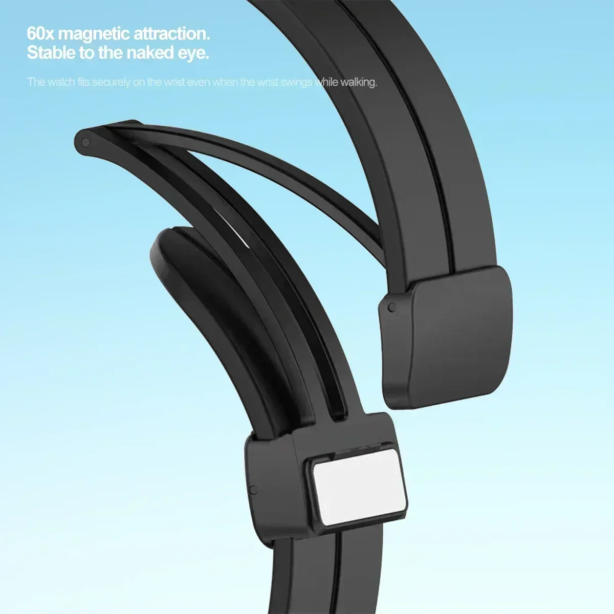 Quick Fit Silicone Strap for Samsung Galaxy Watch 6 44mm 40mm Sport Watchband Magnetic D-Buckle Strap Galaxy 6 Classic 43mm 47mm image 4
