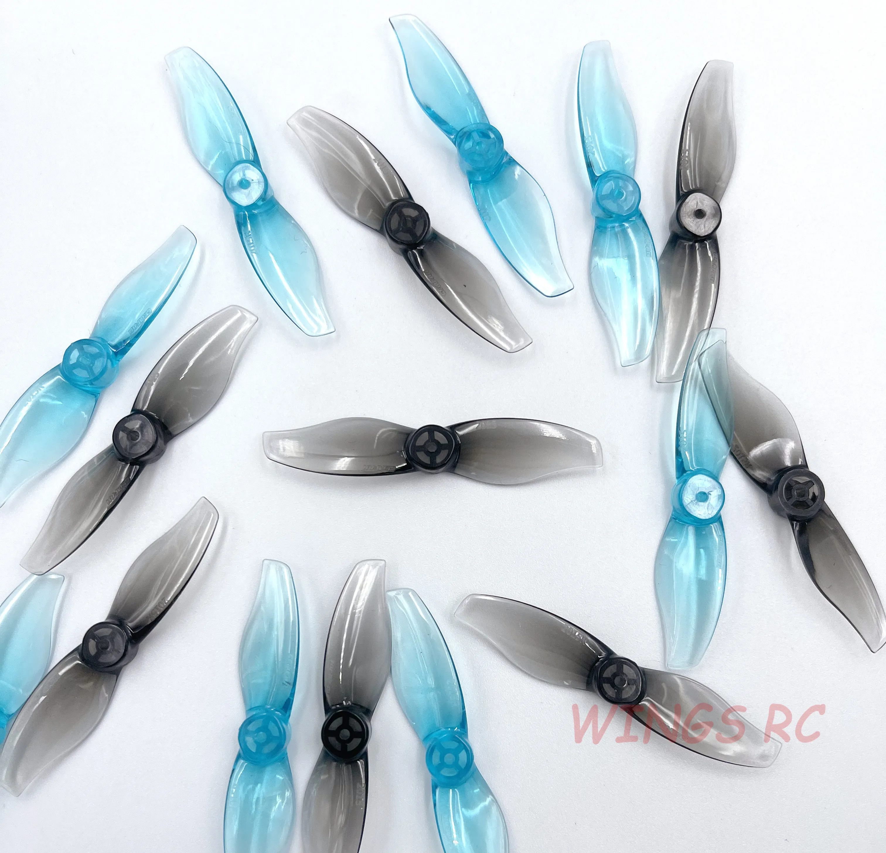 GEMFAN-hélice de 2 aspas para Dron teledirigido FPV Freestyle, 24 piezas/12 pares, 2x1,5, 2015mm/1,0mm, 2 pulgadas